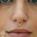 Gold Septum Ring K Solid Gold Hoop Tribal Septum Ring Septum