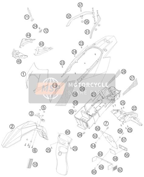 KTM 950 SUPER ENDURO R USA 2009 Mask Fenders MSP