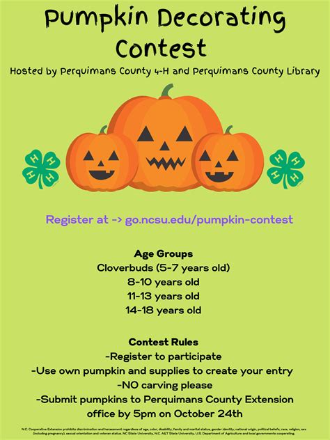 pumpkin decorating contest nc cooperative extension