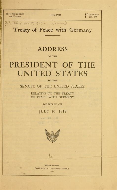 Treaty of peace with Germany | Library of Congress