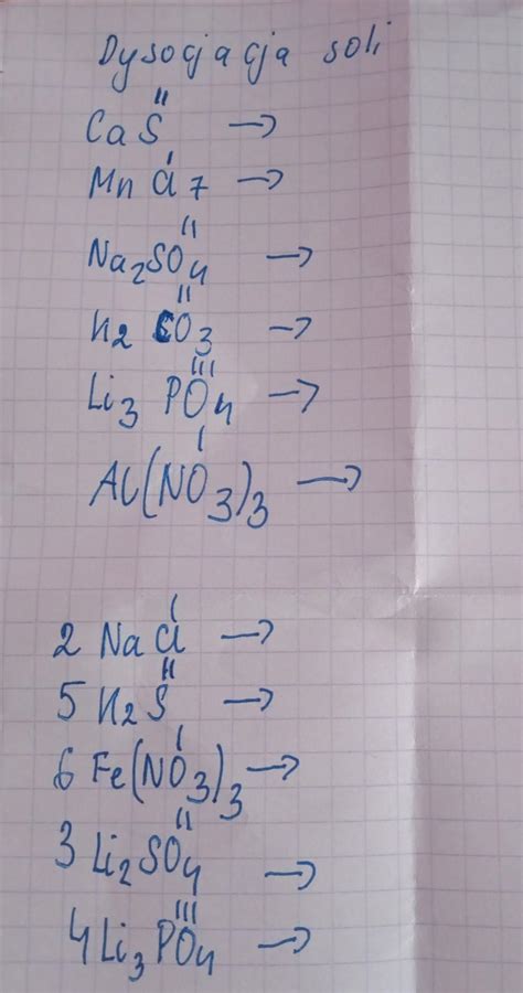 Dysocjacja Soli Prosz Szybko Daje Naj Brainly Pl