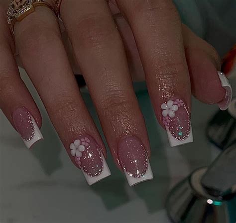 Pin By Nailsbyjocelyngnz On White Nude Acyrlic Nails Girly Acrylic Nails Short Square