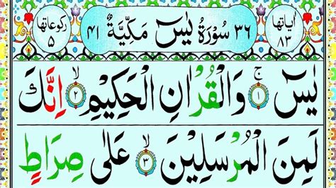 Surah Yaseen Full Surah Yasin Recitation With Hd Arabic Text Surah