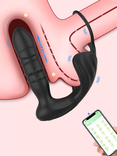 Vibrador Masajeador De Pr Stata De Empuje Masculino Tap N Anal Con