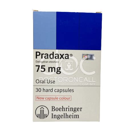 Beli Pradaxa 75mg Tablet 30s Kegunaan Sukatan Kesan Sampingan