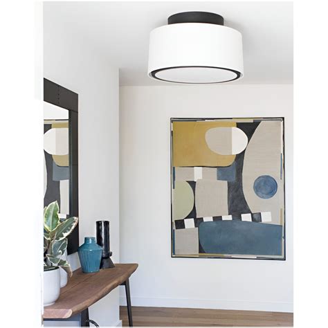 Светильник потолочный круглый белый, черный "Флемиш" JJ11125-2XA ...