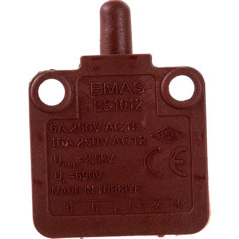 Мини-выключатель Emas мгновенного действия, 1НО+1НЗ, 250В AC, 16А ...