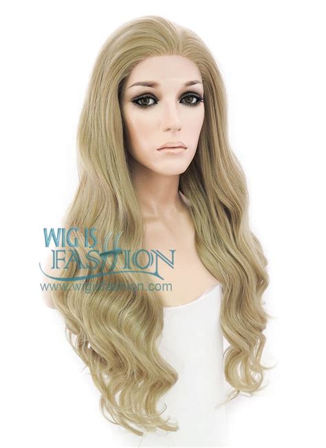 Wavy Golden Blonde Lace Front Synthetic Wig LF119 Wigs Golden Blonde
