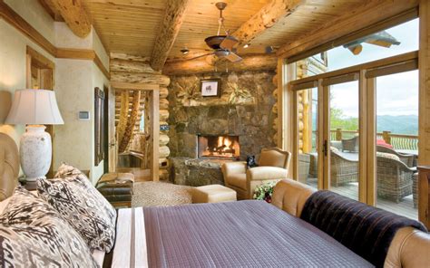 Log Cabin Master Bedrooms