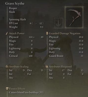 elden ring    grave scythe weapon