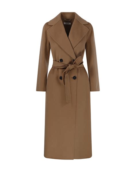 WOMAN MAXMARA S NUDE VIRGIN WOOL PARIDE COAT