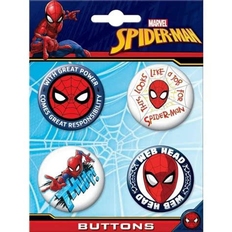 Spider Man Buttons Set Of 4 Retrofestiveca