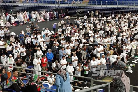 Himpunan Malaysia Bersama Palestin Lautan Putih Banjiri Axiata Arena