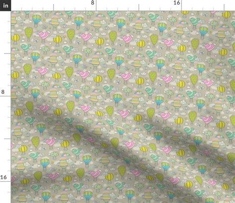 Hot Air Balloon Pattern Fabric Spoonflower