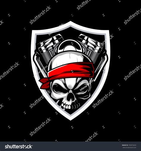 Skull Biker Motorcycle Vector Logo Template Stock Vector (Royalty Free) 793972633 | Shutterstock