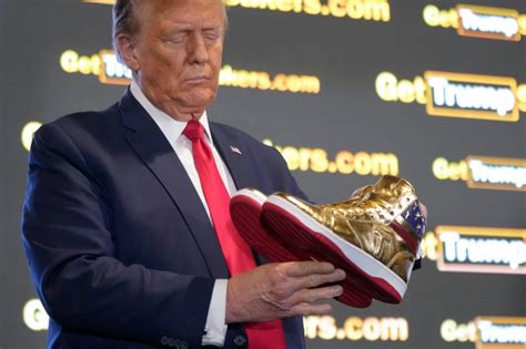 Photos: Trump unveils $399 ‘Never Surrender’ sneakers day after $355M ...