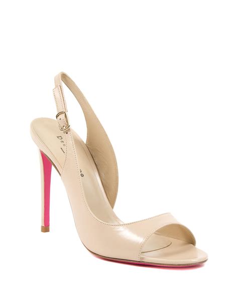Sandals PeepToe Slingback Heels Style Elegant Wo Nude Sandals Dee Ocleppo