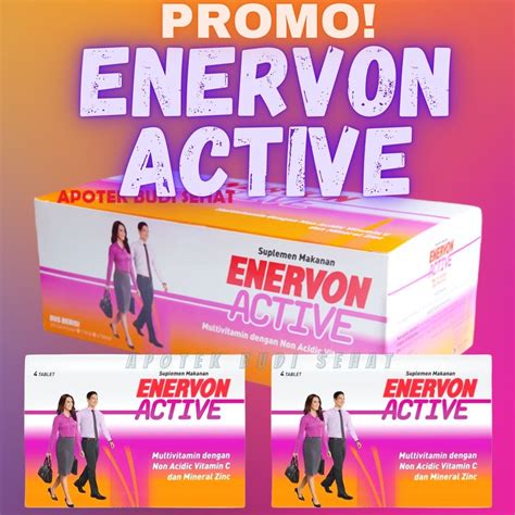 Jual Enervon Active Multi Vitamin Strip Isi Tablet Vitamin C Zinc