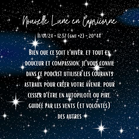 La Nouvelle Lune En Capricorne Du Janvier