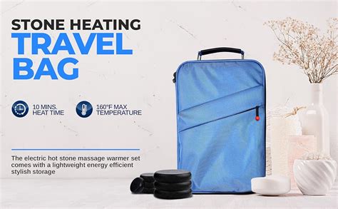 Amazon Serenelife Portable Massage Stone Warmer Set Electric Spa Hot Stones Massager And