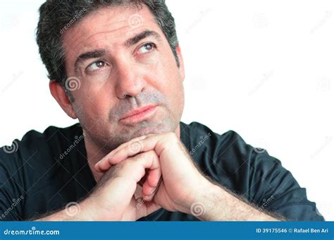 Mature Man Day Dreaming Stock Photo Image Of Expressions