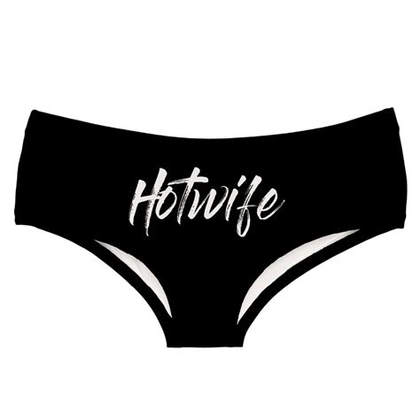 Leimolis Hotwife Letter Black Funny Print Sexy Hot Panties Female