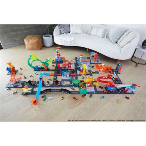Jual Malotoys Hot Wheels City Downtown Original Track Builder Set Mattel Hotwheels Playset