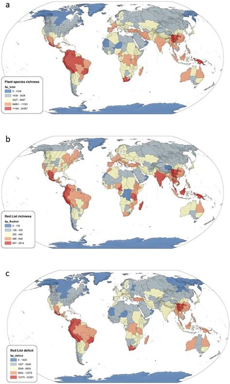 A Plant Species Richness Based On Tdwg Level Geographic Regions