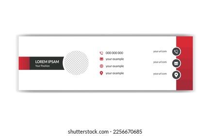 Email Signature Template Signatures Business Cards Stock Vector ...