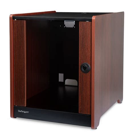 StarTech 12U AV Rack Cabinet 21 Deep Wood Finish Floor