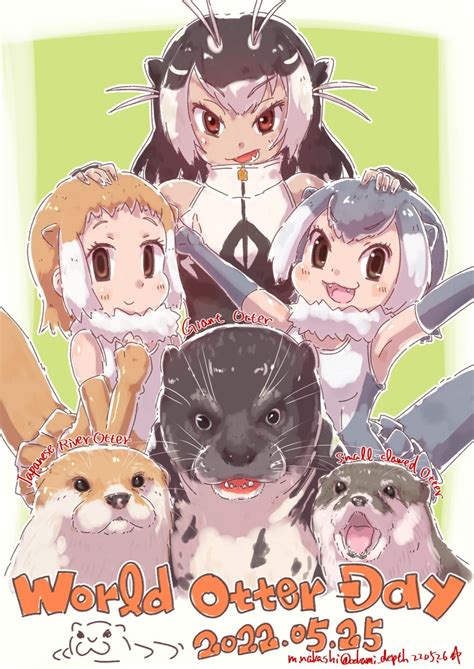 Small Clawed Otter Japanese Otter And Giant Otter Kemono Friends