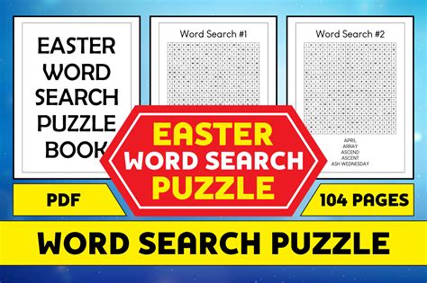 Easter Word Search Puzzle Book 85x11 Graphic By Marbledesign