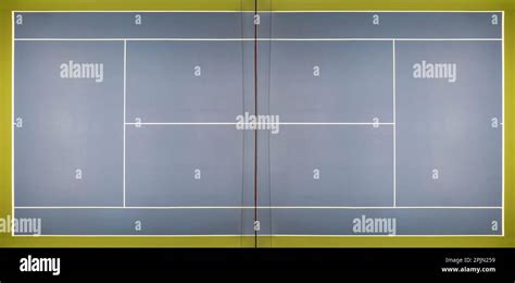 Aerial View Of Blue Tennis Court Outside Stock Photo Alamy