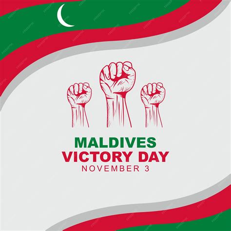 Premium Vector | Maldives victory day is celebrated on 3 november