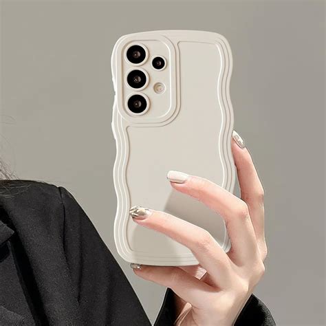 UEEBAI Case for Samsung Galaxy A52 4G/5G A52S 5G, Cute Curly Waves