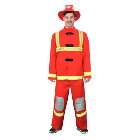 Firefighter Adult Costume Fire Engine Boys Birthday Party Supplies