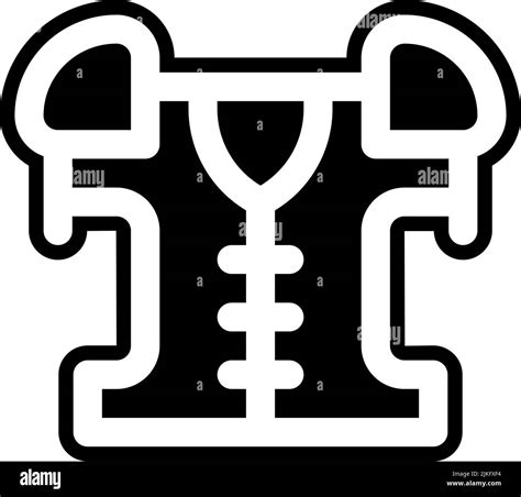 Shoulder Pads Icon Black Vector Illustration Stock Vector Image And Art