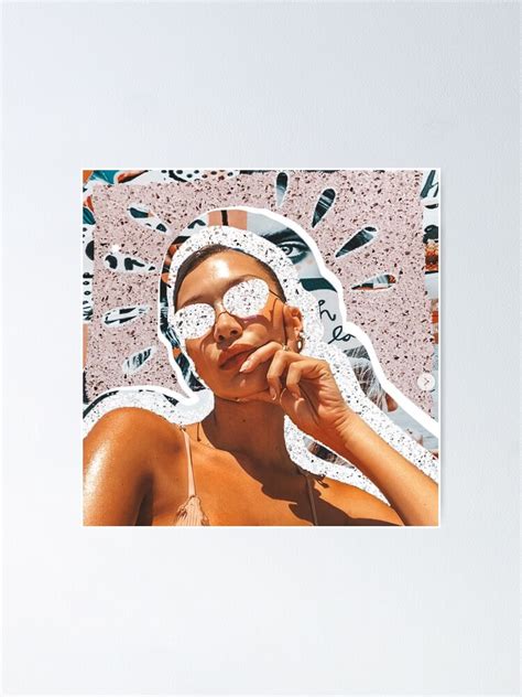 Bella Hadid Collage Poster By Calimatier Redbubble