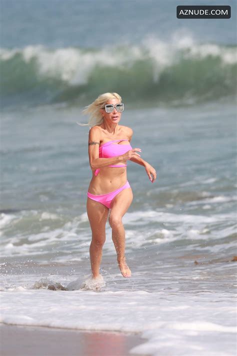 Angelique Morgan In A Pink Bikini On The Beach In Malibu Aznude