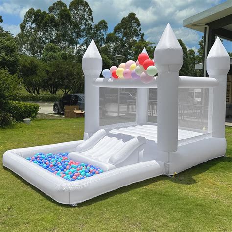Milazul Inflatable White Bounce House Professional Jumping Bouncy