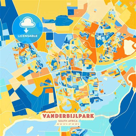 vanderbijlpark south africa colourful art map streit