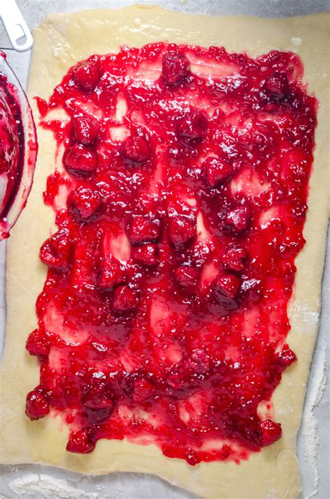 Overnight Raspberry Sweet Rolls With Lemon Cream Cheese Glaze 3 Host