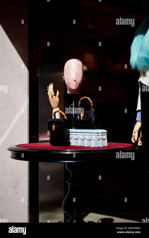 Gucci Store Window Display Copenhagen Denmark Stock Photo Alamy