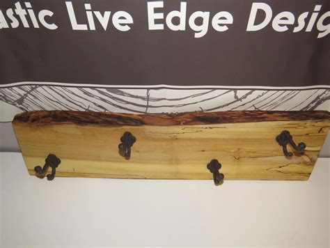 Live Edge Coat Rack Etsy