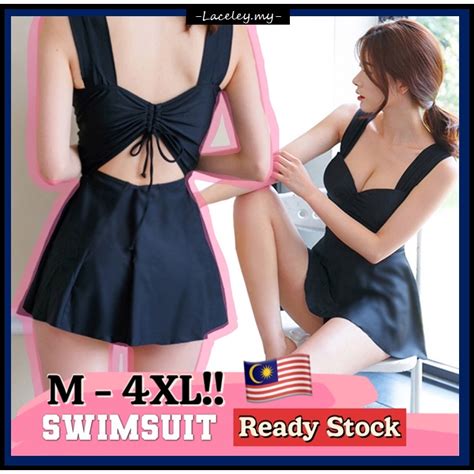 READY STOCK Korean Style Skirt Pant Design Summer Swimsuit Woman Swimwear Bikini Set