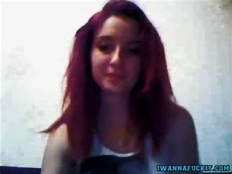 Sexy Redhead Babe Teases On Her Live Webcam