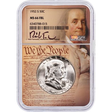 1952 S Franklin Half Dollar Ngc Ms66 Fbl Brilliant Rare Collectibles Tv