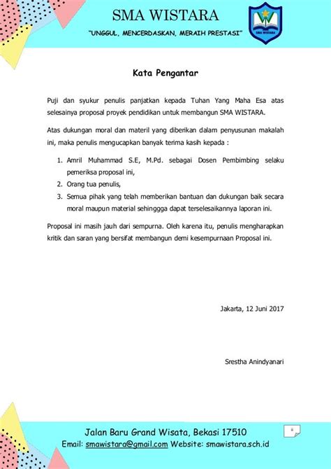 Contoh Proposal Pendirian Sekolah Baru 2021