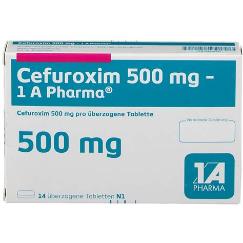 Cefuroxim 500Mg 1A Pharma 14 St Mit Dem E Rezept Kaufen Shop Apotheke