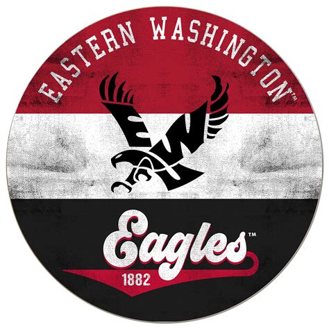 Eastern Washington Eagles 20'' x 20'' Retro Logo Circle Sign